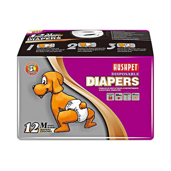 HUSHPET KÖPEK ALT TUVALET BEZİ M 12'Lİ 7-16 KG