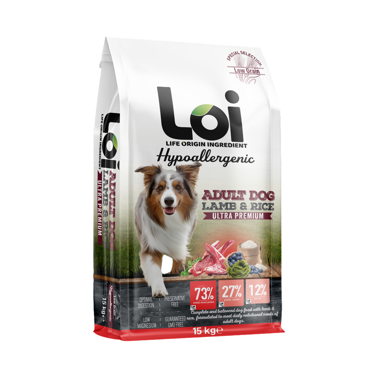 LOI ADULT KÖPEK KUZU ETLİ 15 KG