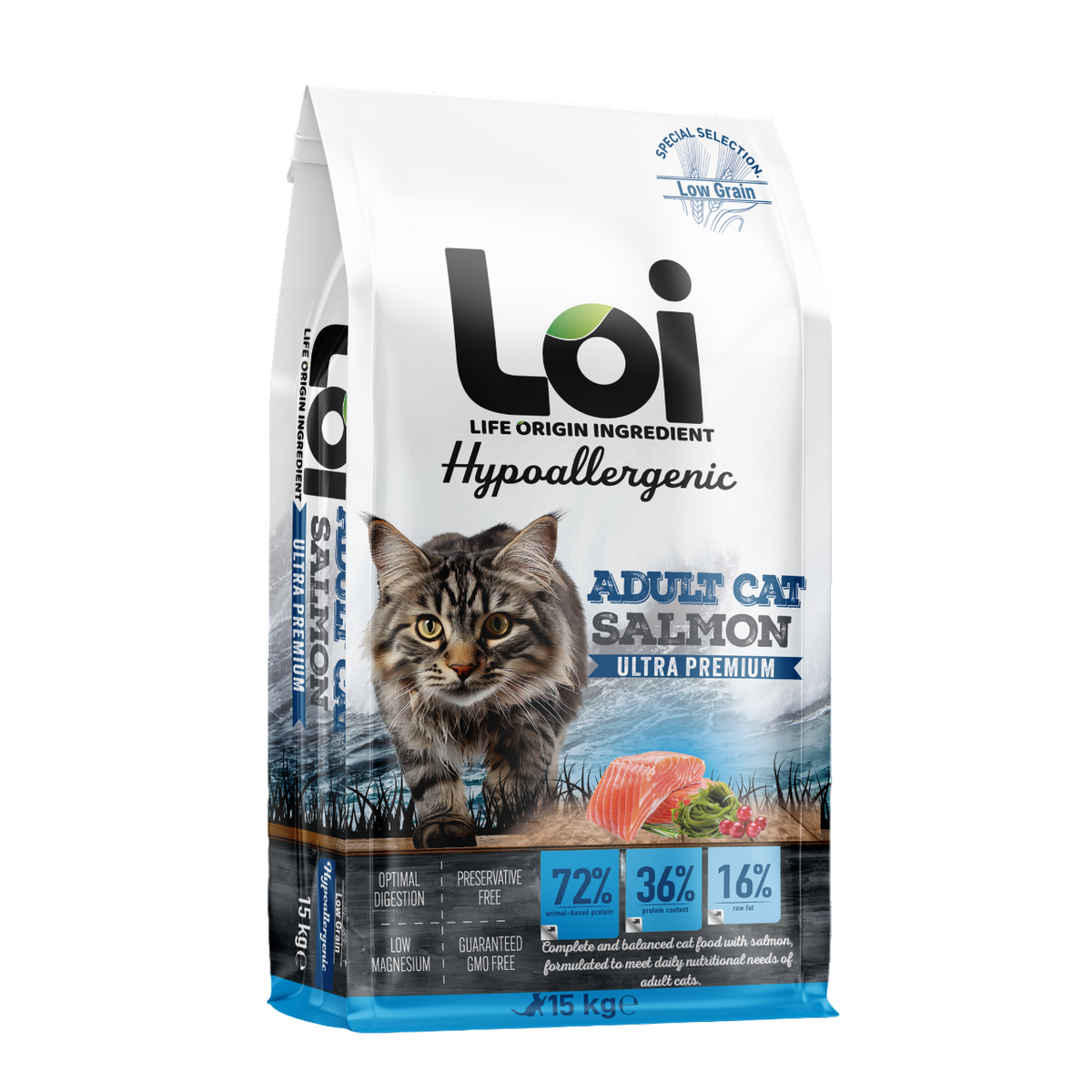 LOI KEDİ SOMONLU 15 KG