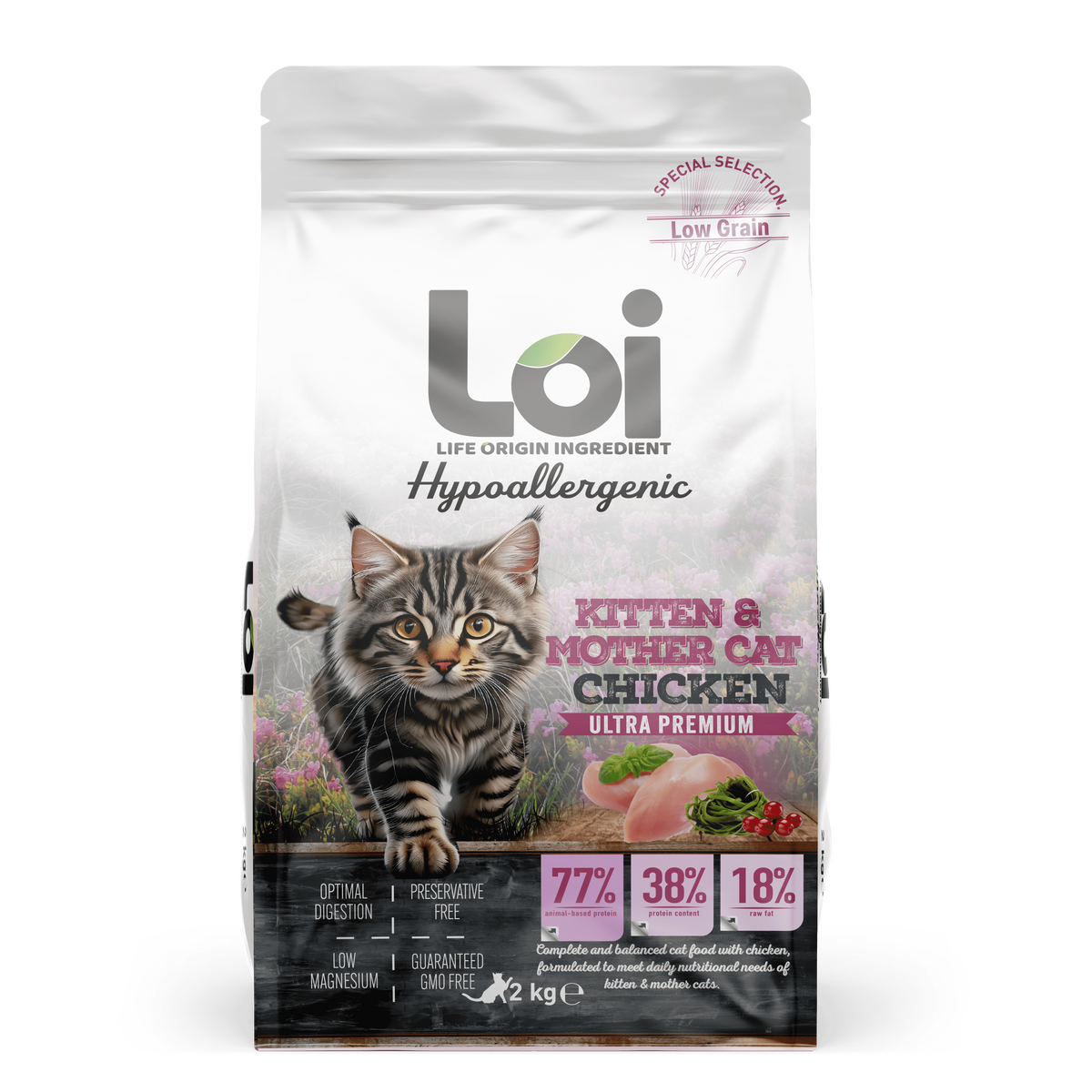 LOI YAVRU KEDİ TAVUKLU 2 KG