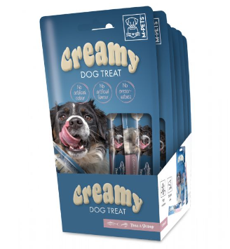 M-PETS KÖPEK ÖDÜLÜ CREAMY TON BALIKLI KARİDESLİ 4X15GR 