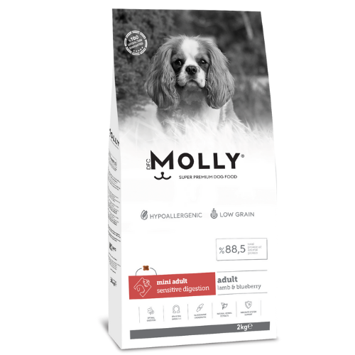 MOLLY MİNİ KUZULUYABANMERSİNLİ KÖPEK MAMASI 2KG