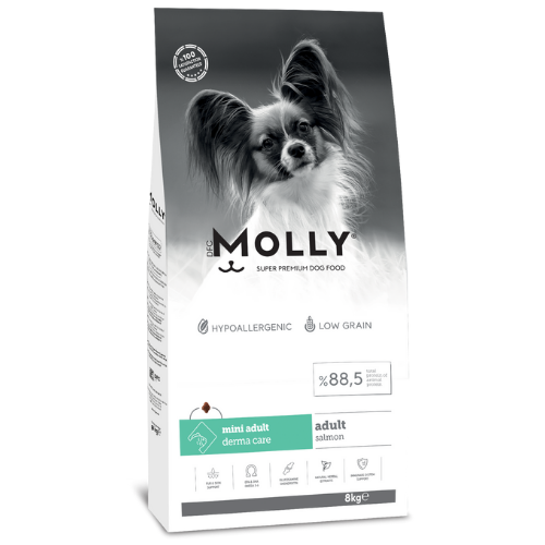 MOLLY MİNİ SOMONLU KÖPEK MAMASI 8KG