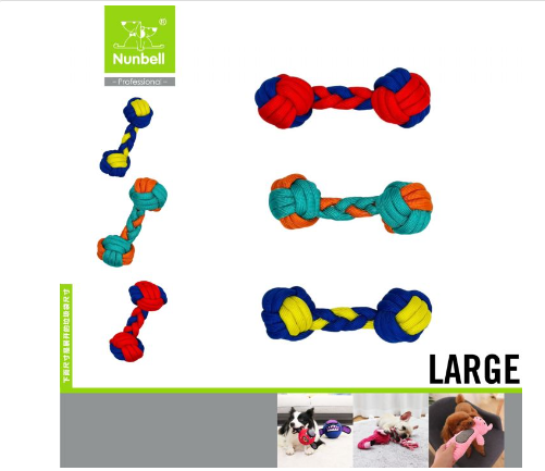 NUNBELL KÖPEK OYUN DİŞ İPİ HALTER BÜYÜK