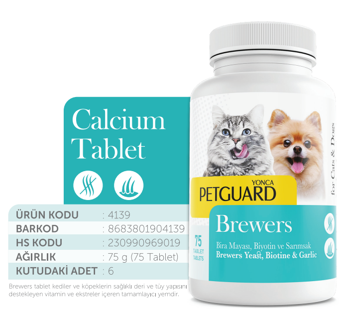 PETGUARD BREWERS KEDİ KÖPEK 75GR 75 TABLET