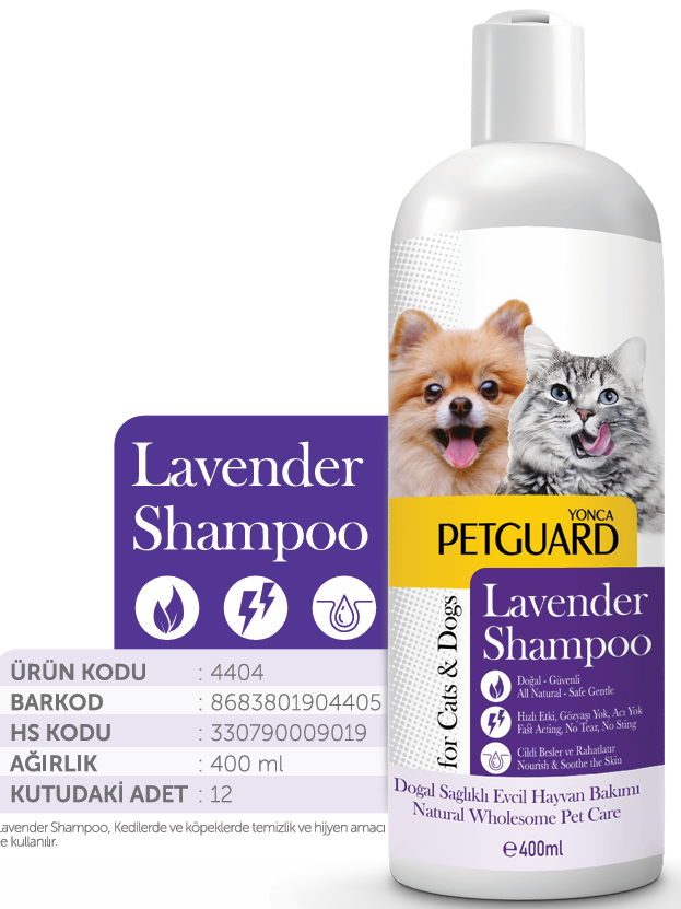 PETGUARD LAVENDER SHAMPOO KEDİ KÖPEK 400ML