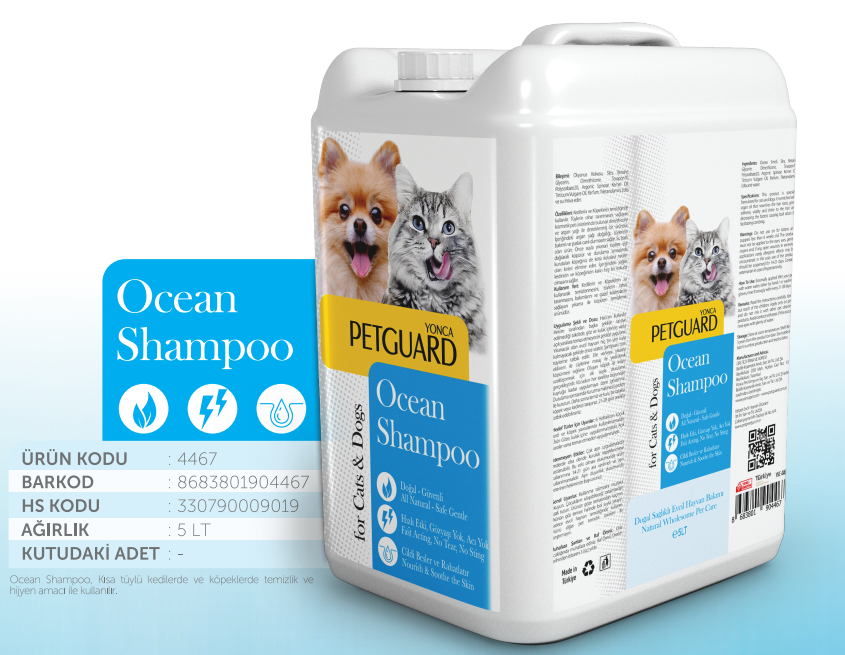 PETGUARD OKYANUS SIVI ŞAMPUAN KEDİ KÖPEK 5LT