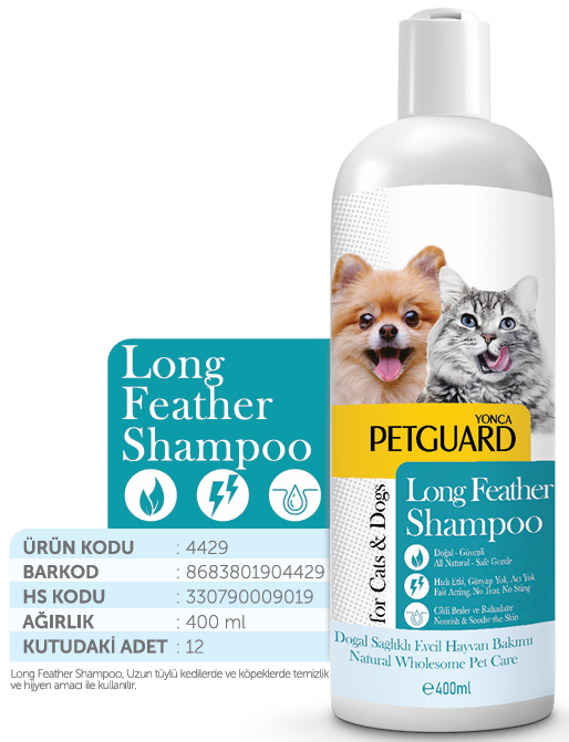 PETGUARD UZUN TÜY SIVI ŞAMPUAN KEDİ KÖPEK 400ML