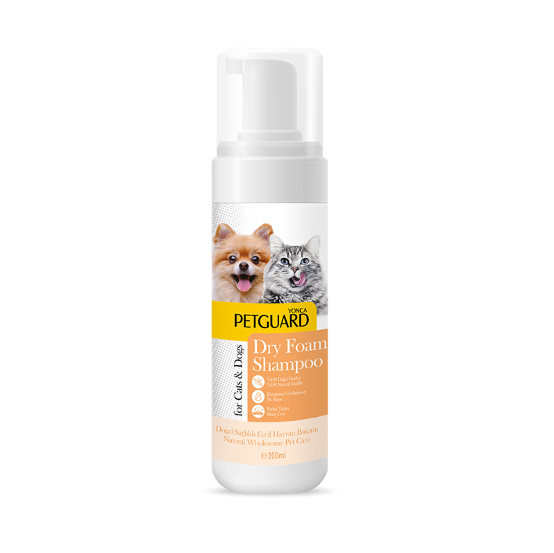 PETGUARD VANİLYA KURU KÖPÜK ŞAMPUAN KEDİ KÖPEK 200ML